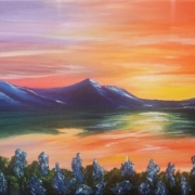 Painting & Vino milagro centre Carmichael